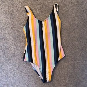 Striped bathing suit